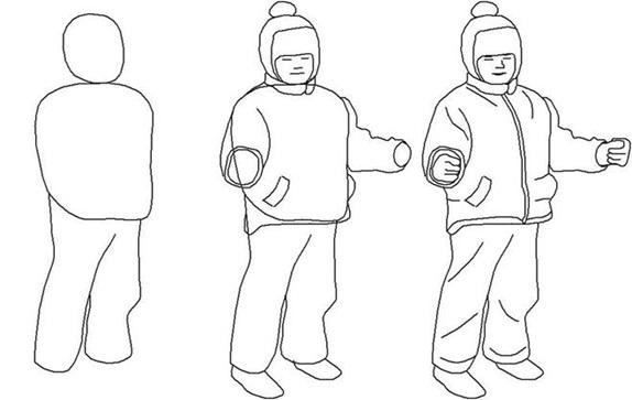 прорисовываем спортсмена