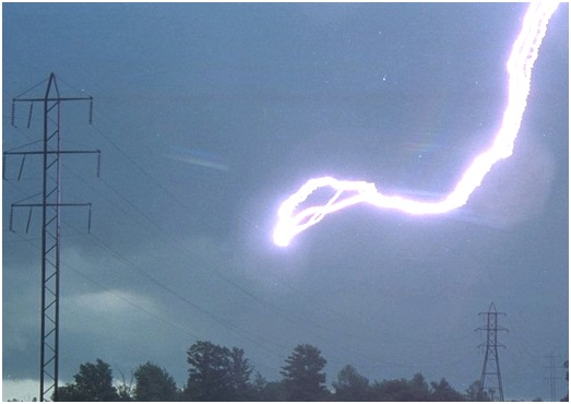 молния в провода