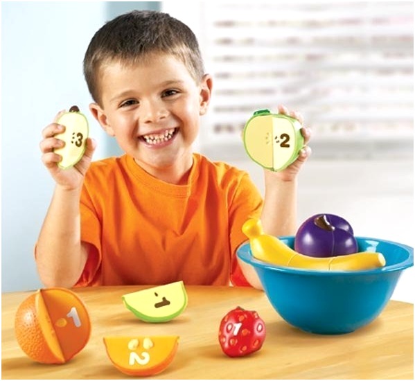 числа на фруктах