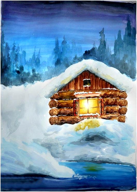 раскрасить снег