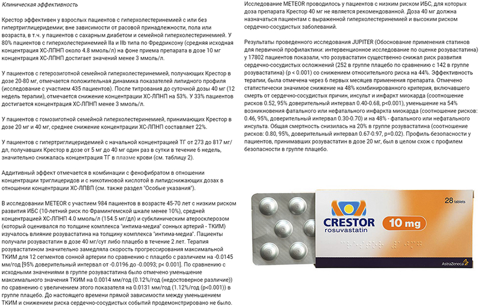 Клиническая эффективность Крестора Клиническая эффективность Крестора