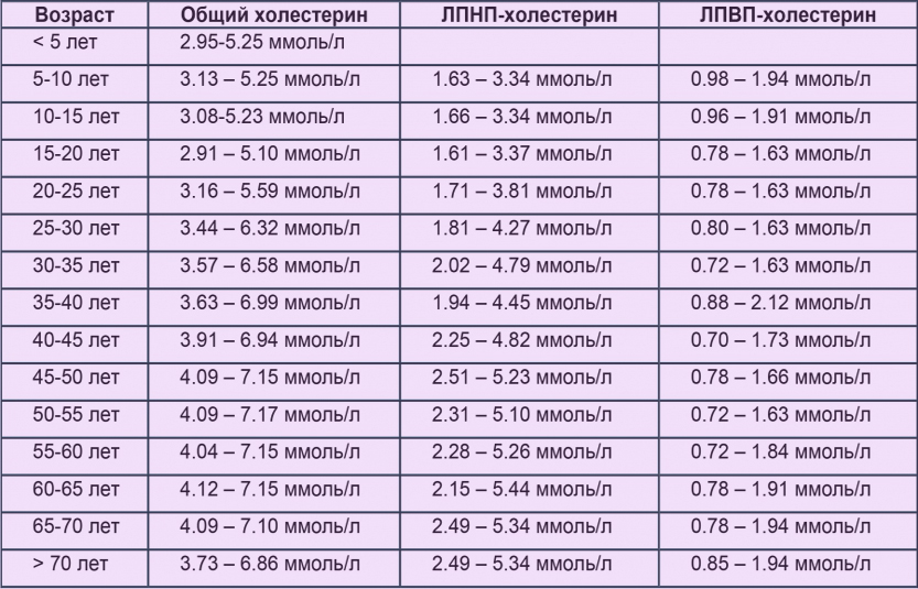 Нормы холестерина Нормы холестерина