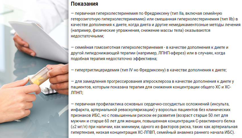 Показания к применению Показания к применению