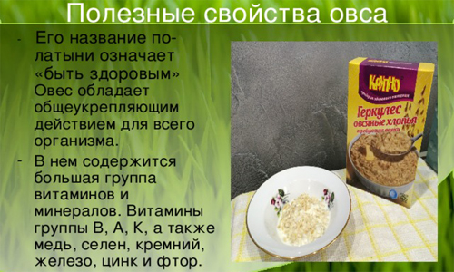 Полезные свойства овса Полезные свойства овса